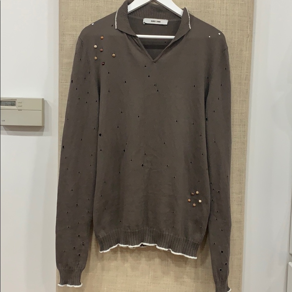 Amazingly distressed and beaded knit
